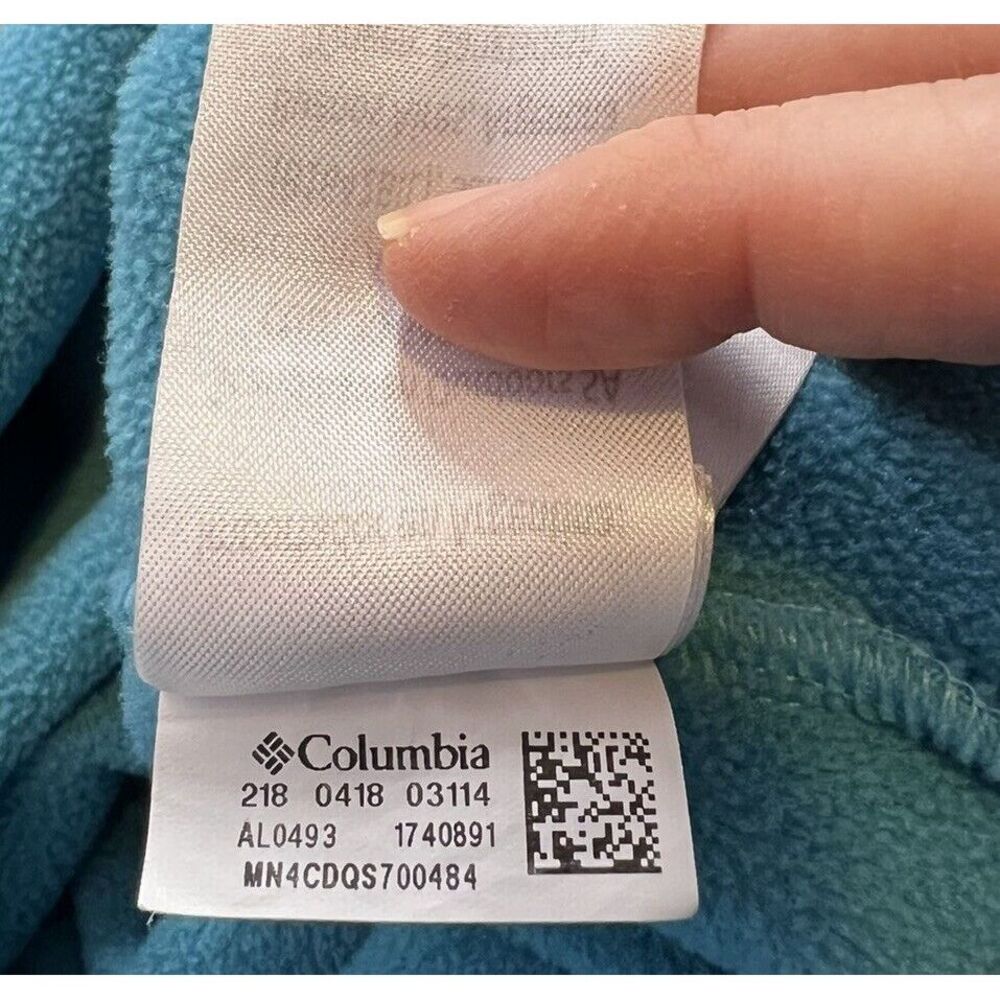 Columbia‎ Fleece womens XL Pullover 1/4 Zip two toned blue Lightweight jacket - Picture 7 of 9